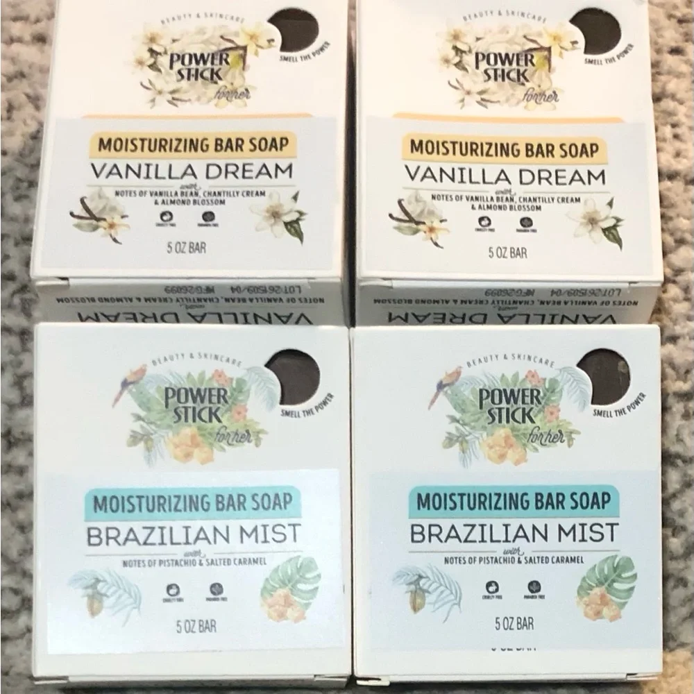 PowerStick for Her Brazilian Mist & Vanilla Dream Bar Soaps - Set of 4